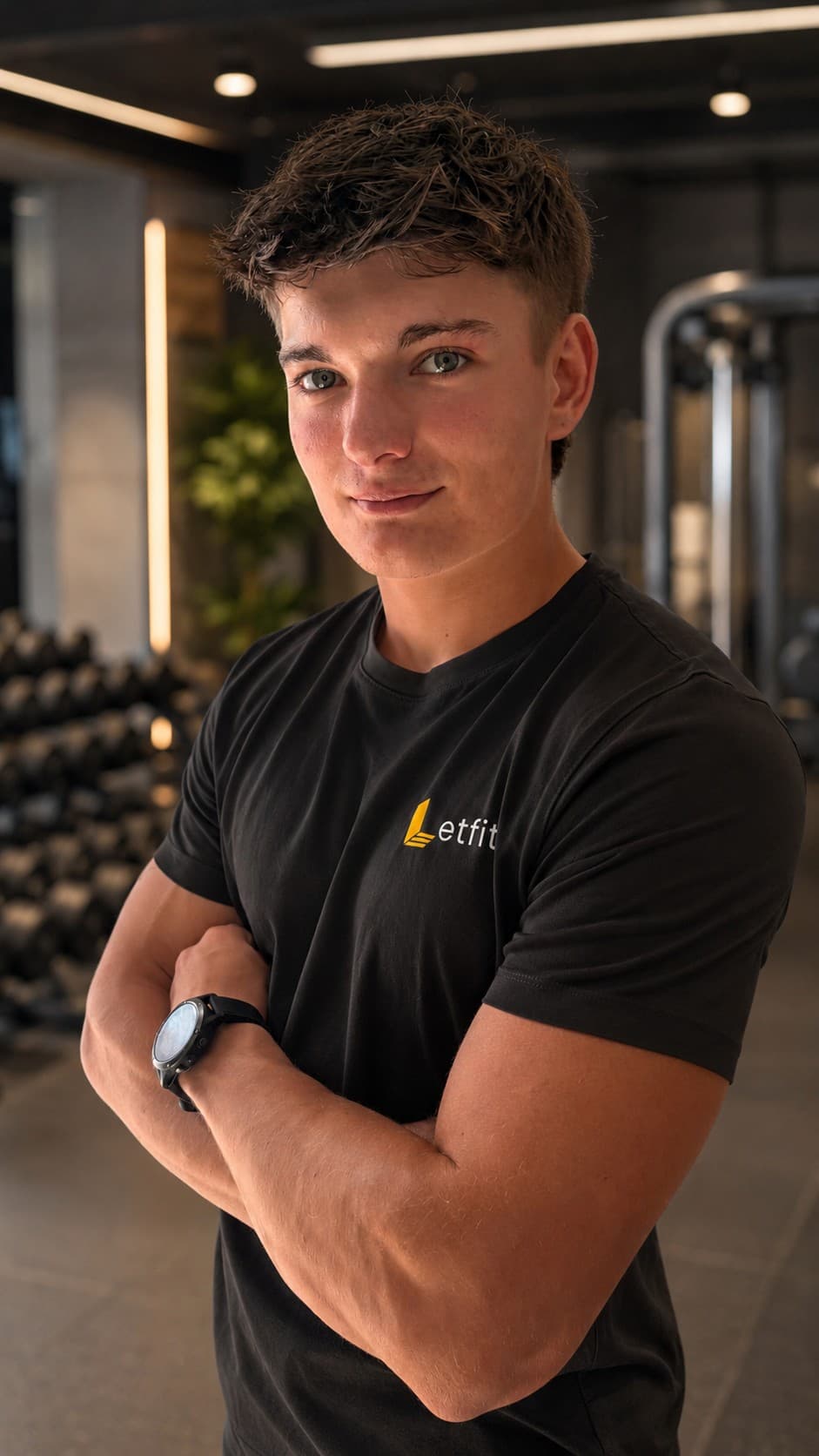 Lucas Tridat, coach sportif diplômé d'État, dans la salle où il encadre ses athlètes.